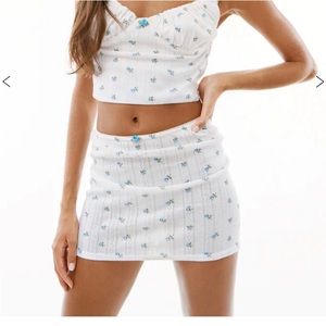 WITH JEAN Dylan pointelle mini skirt xs NEW